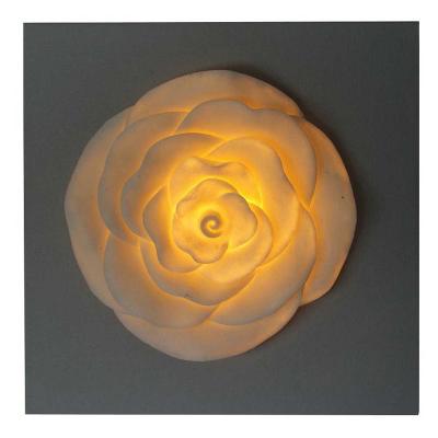 Rose Design in MDF Wall Art Led Lights