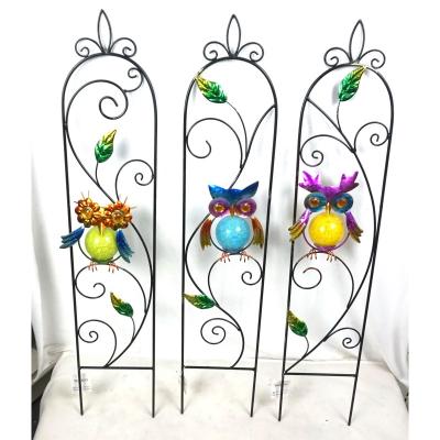 Garden Owl Stakes Metal Frame